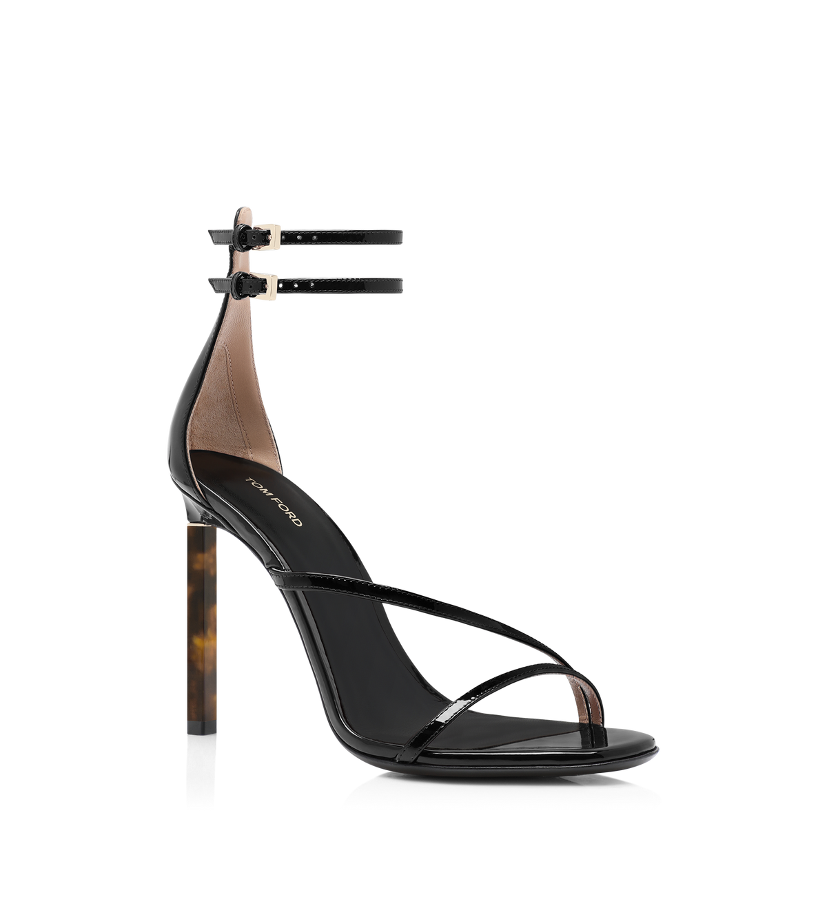 Tom Ford Patent Leather Ankle Strap Sandal