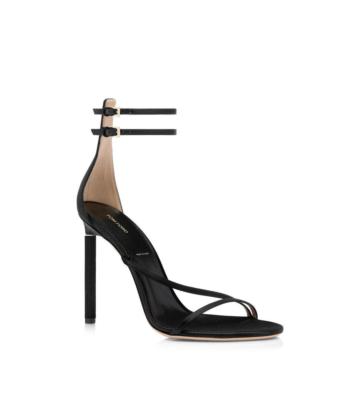 Tom Ford Satin T Ankle Strap Sandal