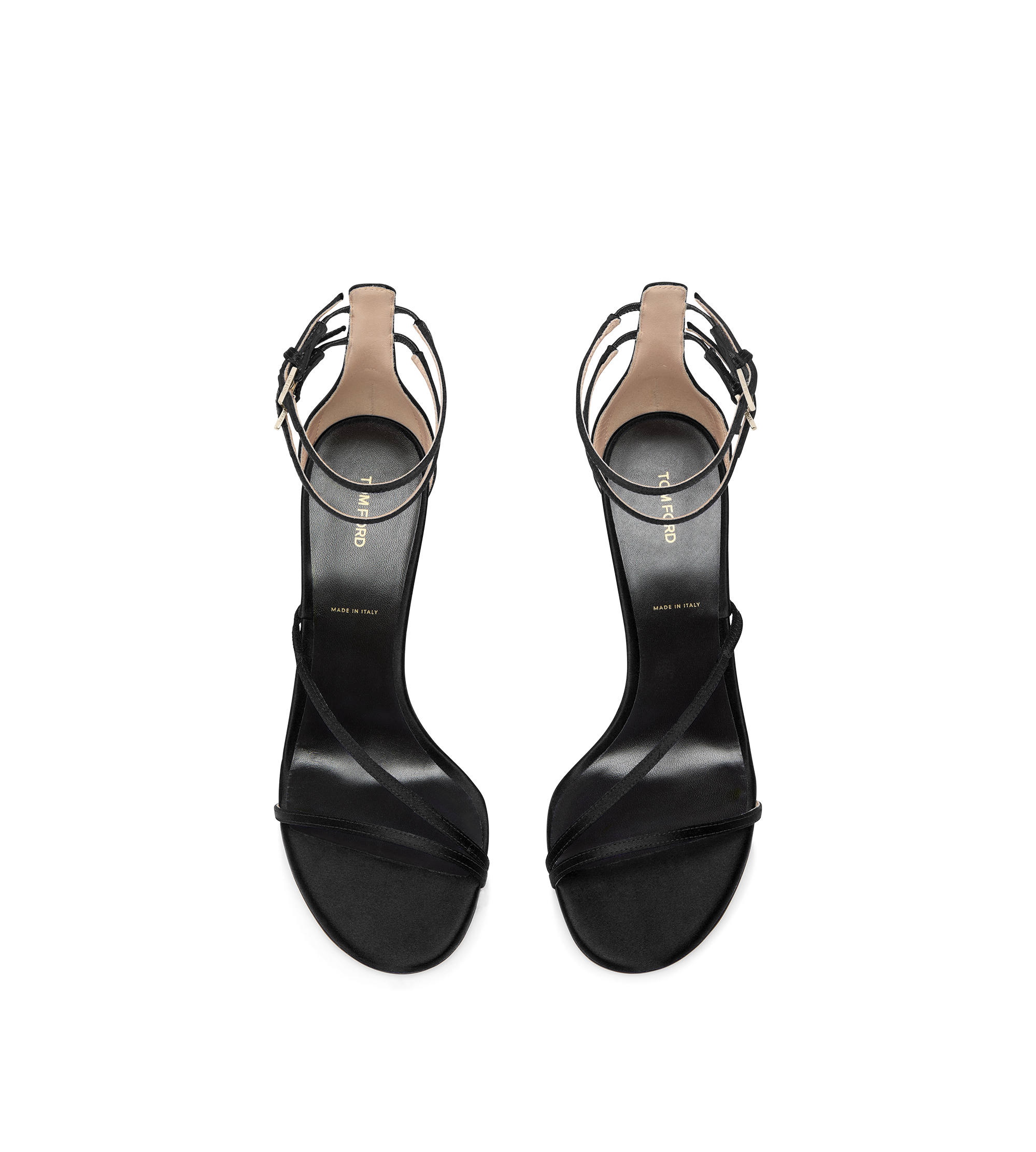 Tom Ford Satin T Ankle Strap Sandal
