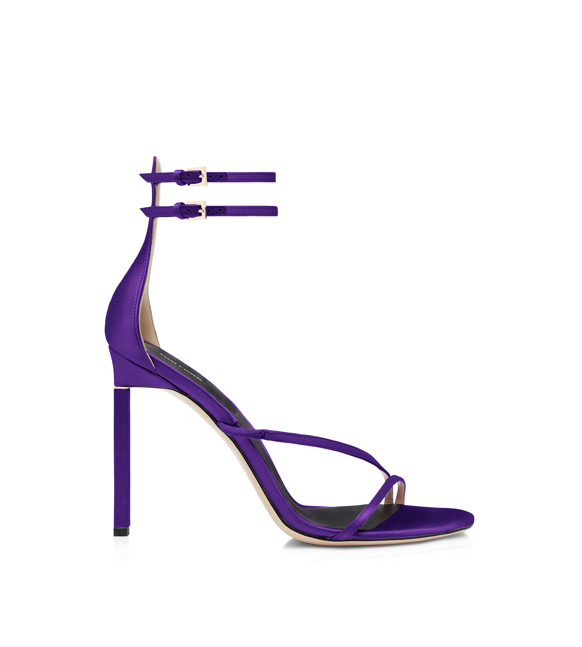 Tom Ford Satin T Ankle Strap Sandal