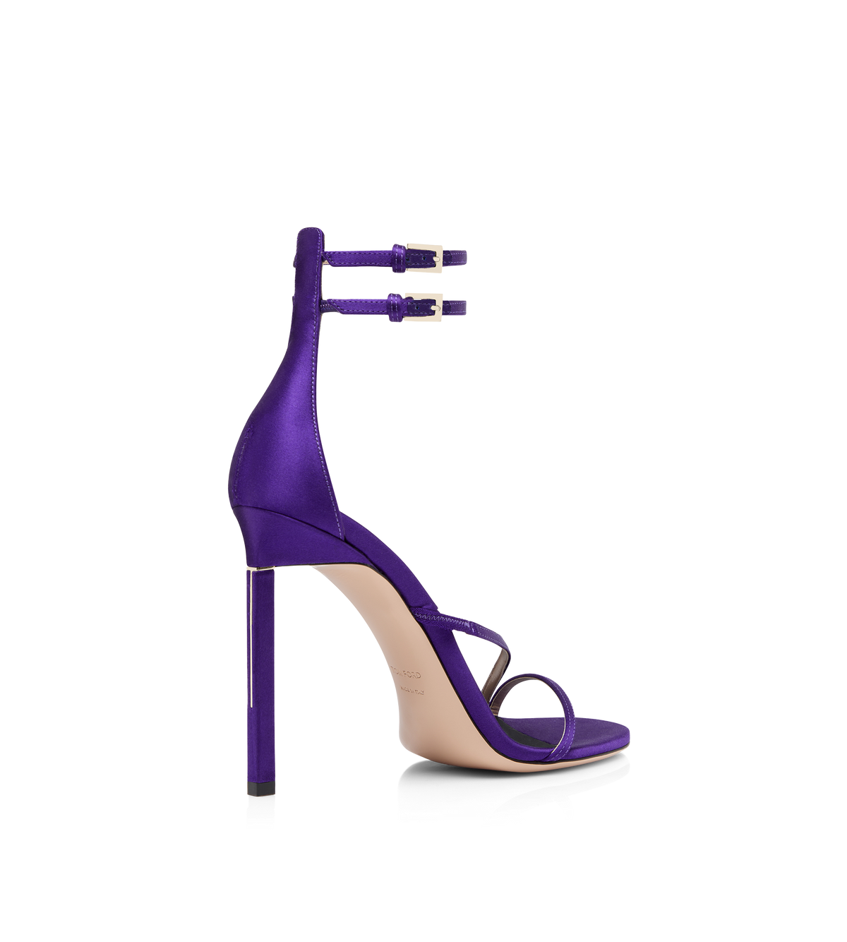 Tom Ford Satin T Ankle Strap Sandal