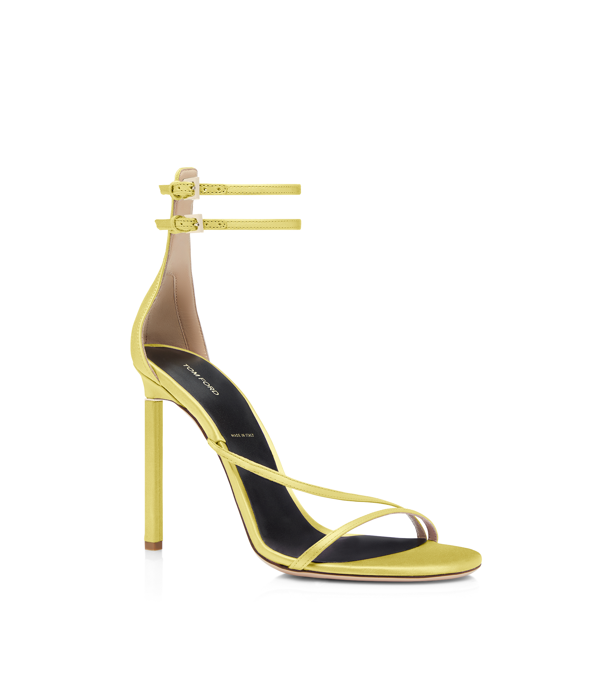 Tom Ford Satin T Ankle Strap Sandal