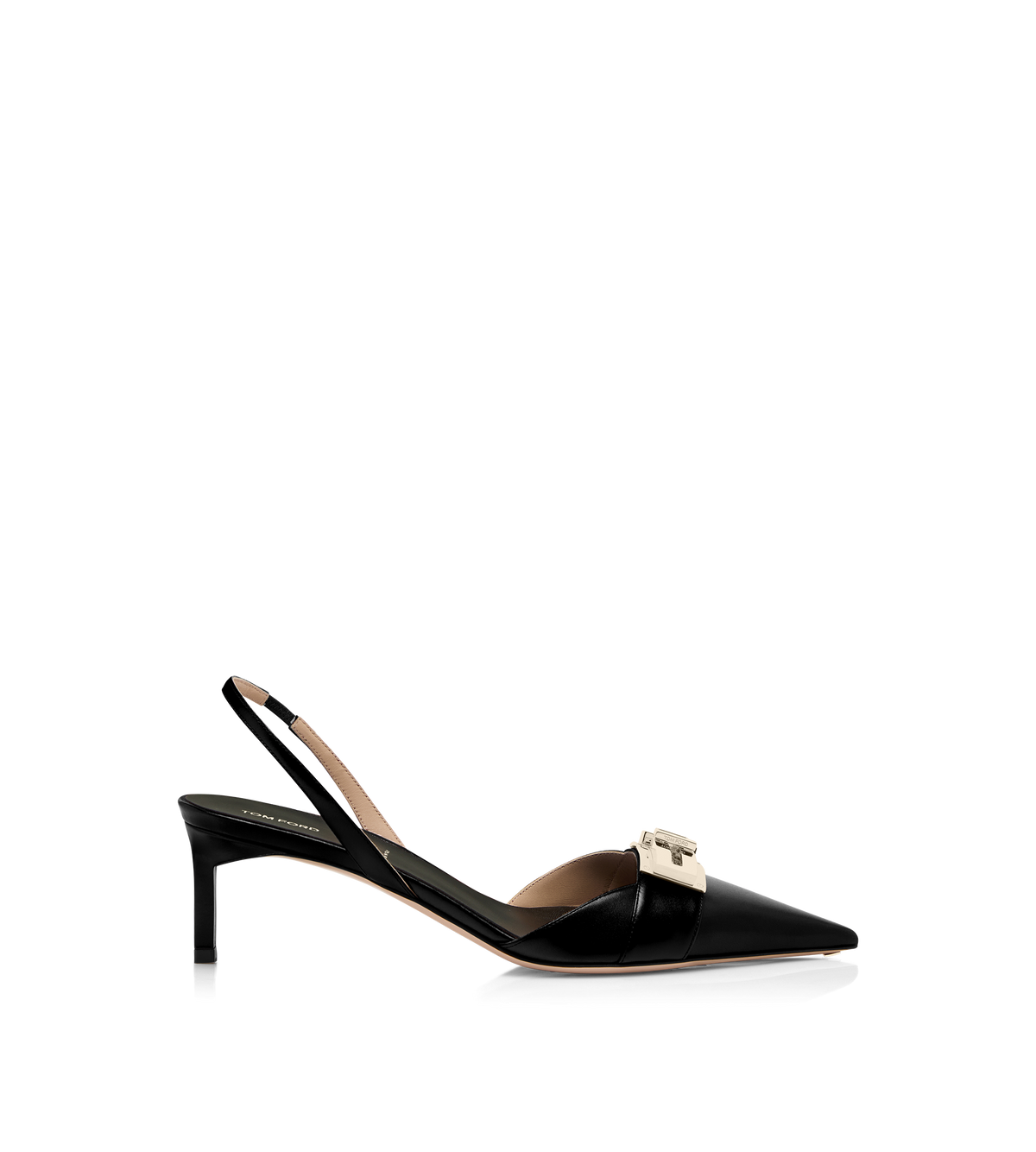 Tom Ford Shiny Leather T Latch Slingback