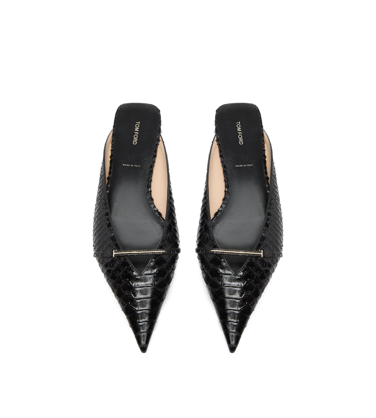 Tom Ford Semi Shiny Printed Python Julianne Mule