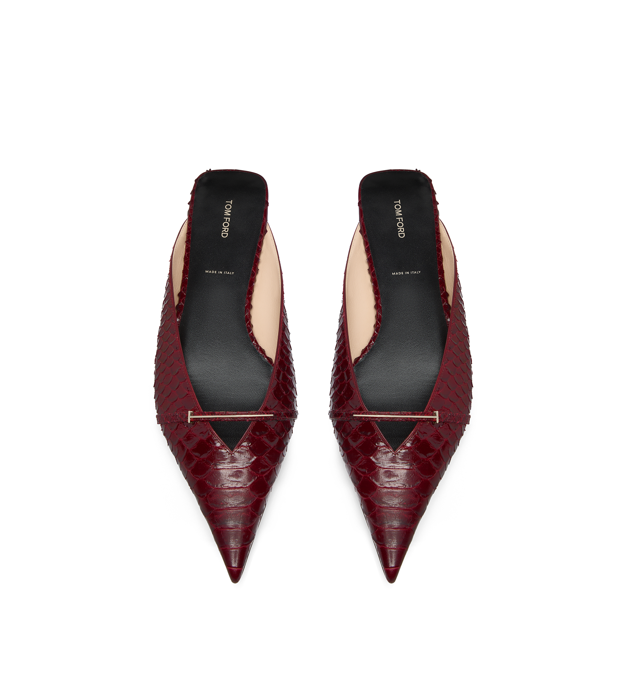 Tom Ford Semi Shiny Printed Python Julianne Mule