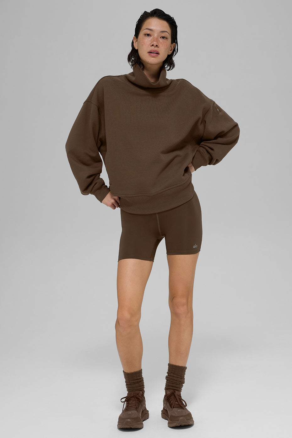 Alo Yoga Women'S Hazy Mock Neck Pullover