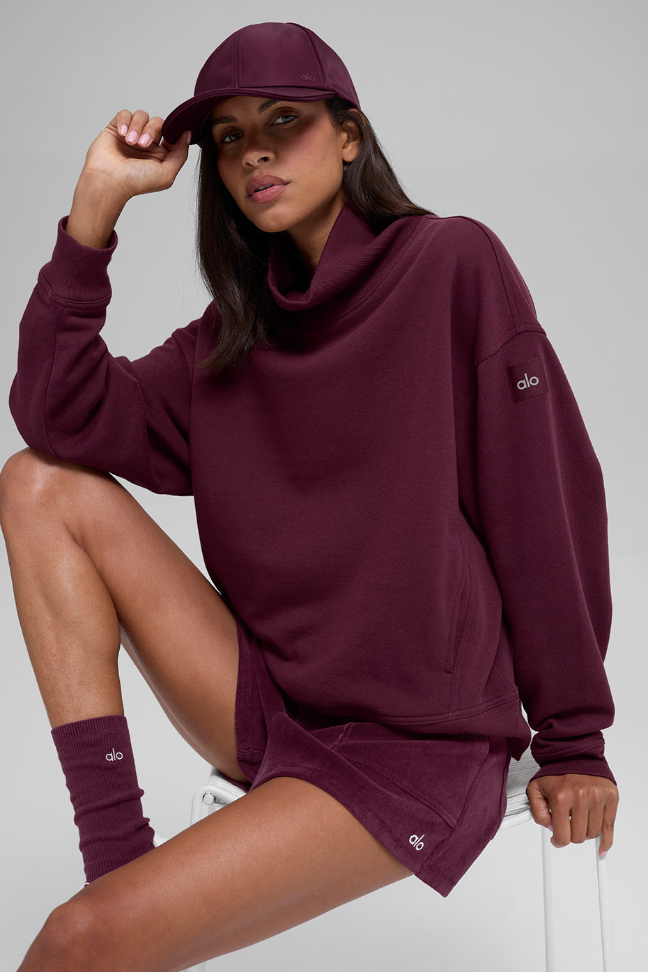 Alo Yoga Women'S Hazy Mock Neck Pullover
