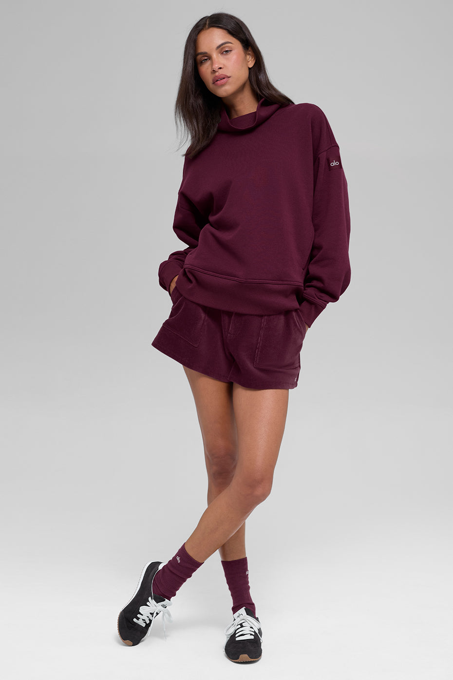 Alo Yoga Women'S Hazy Mock Neck Pullover