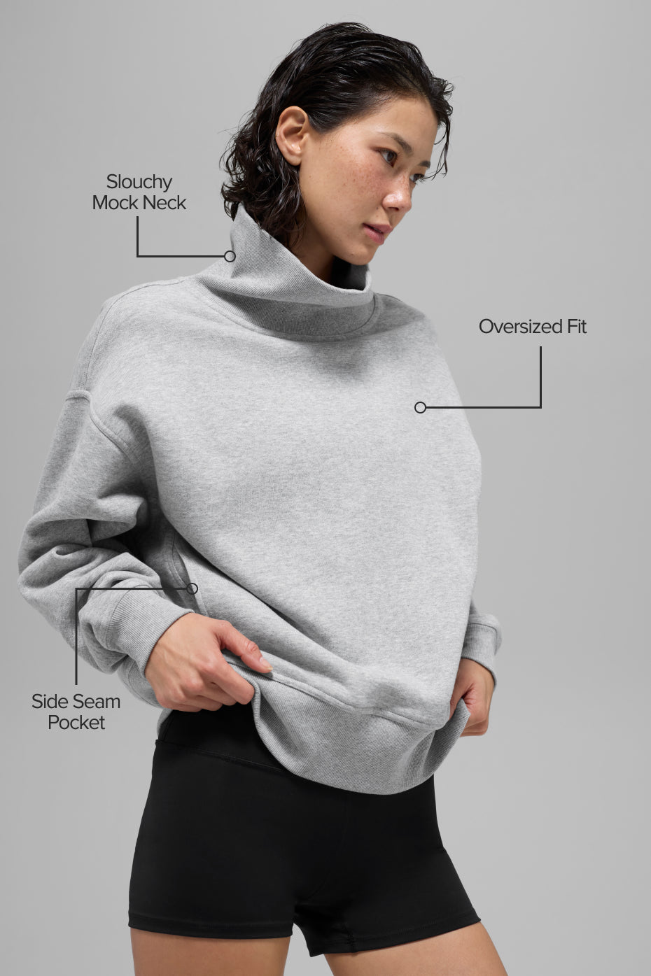 Alo Yoga Women'S Hazy Mock Neck Pullover