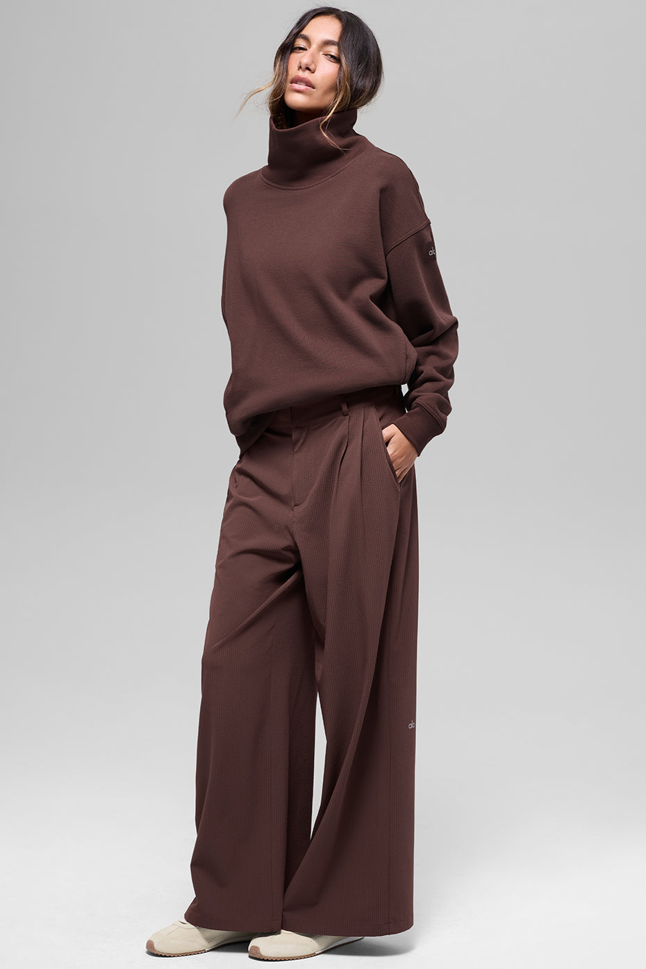 Alo Yoga Women'S Hazy Mock Neck Pullover