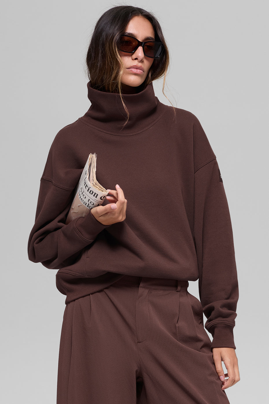 Alo Yoga Women'S Hazy Mock Neck Pullover