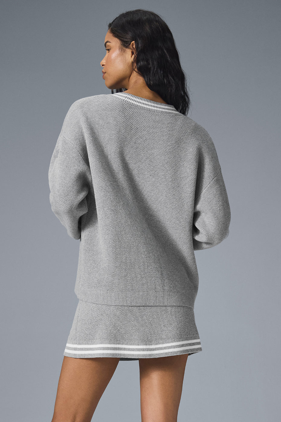 Alo Yoga Women'S Tennis Club Sweater Knit Cardigan