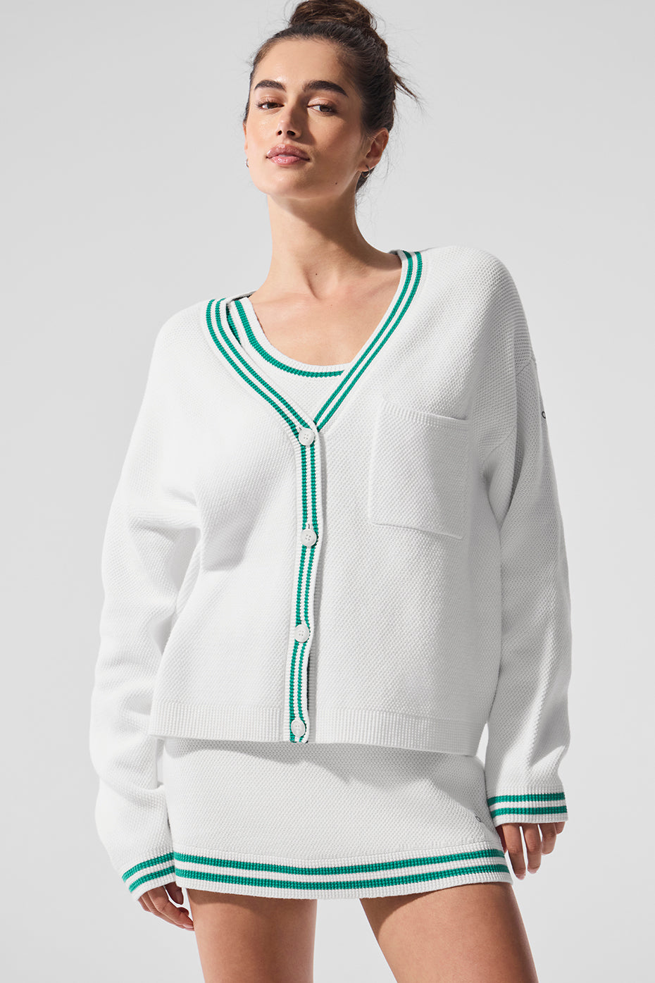 Alo Yoga Tennis Club Sweater Knit Cardigan