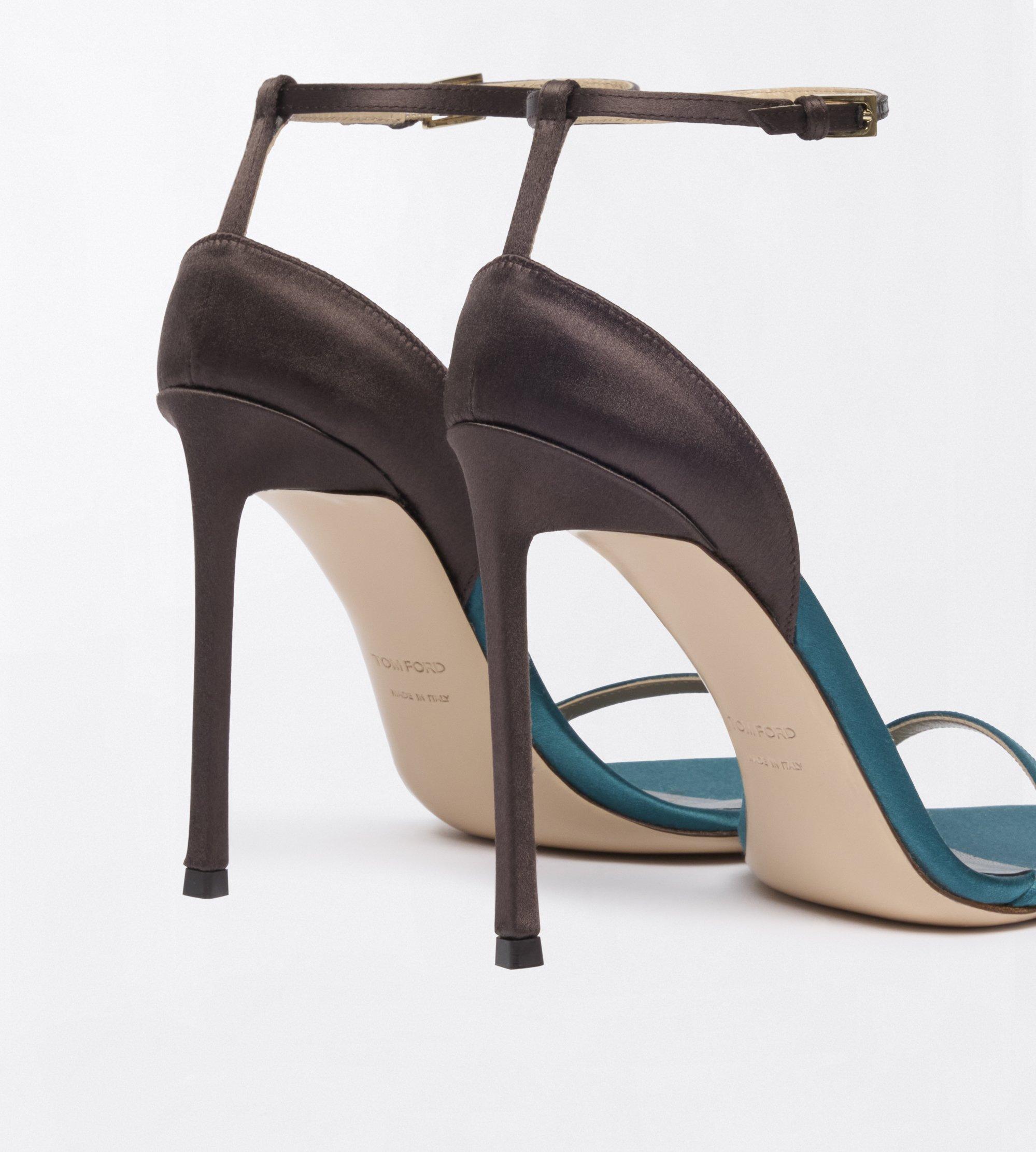 Tom Ford Satin Vertigo Ankle Strap Sandal