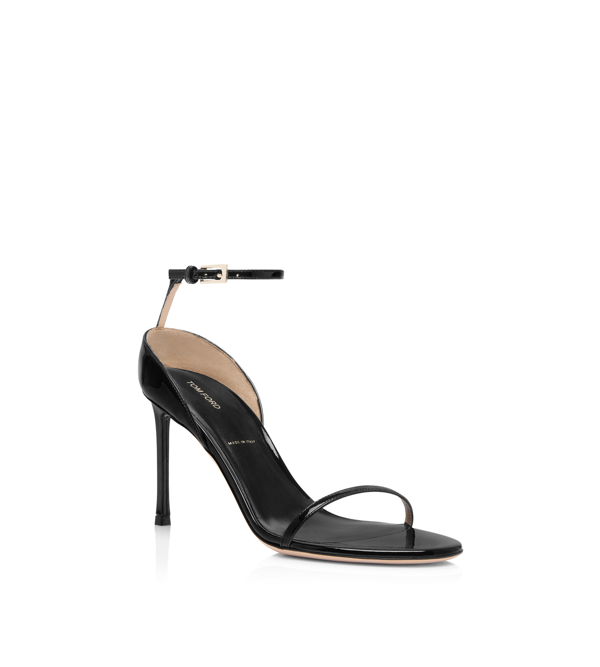 Tom Ford Patent Leather Vertigo Ankle Strap Sandal