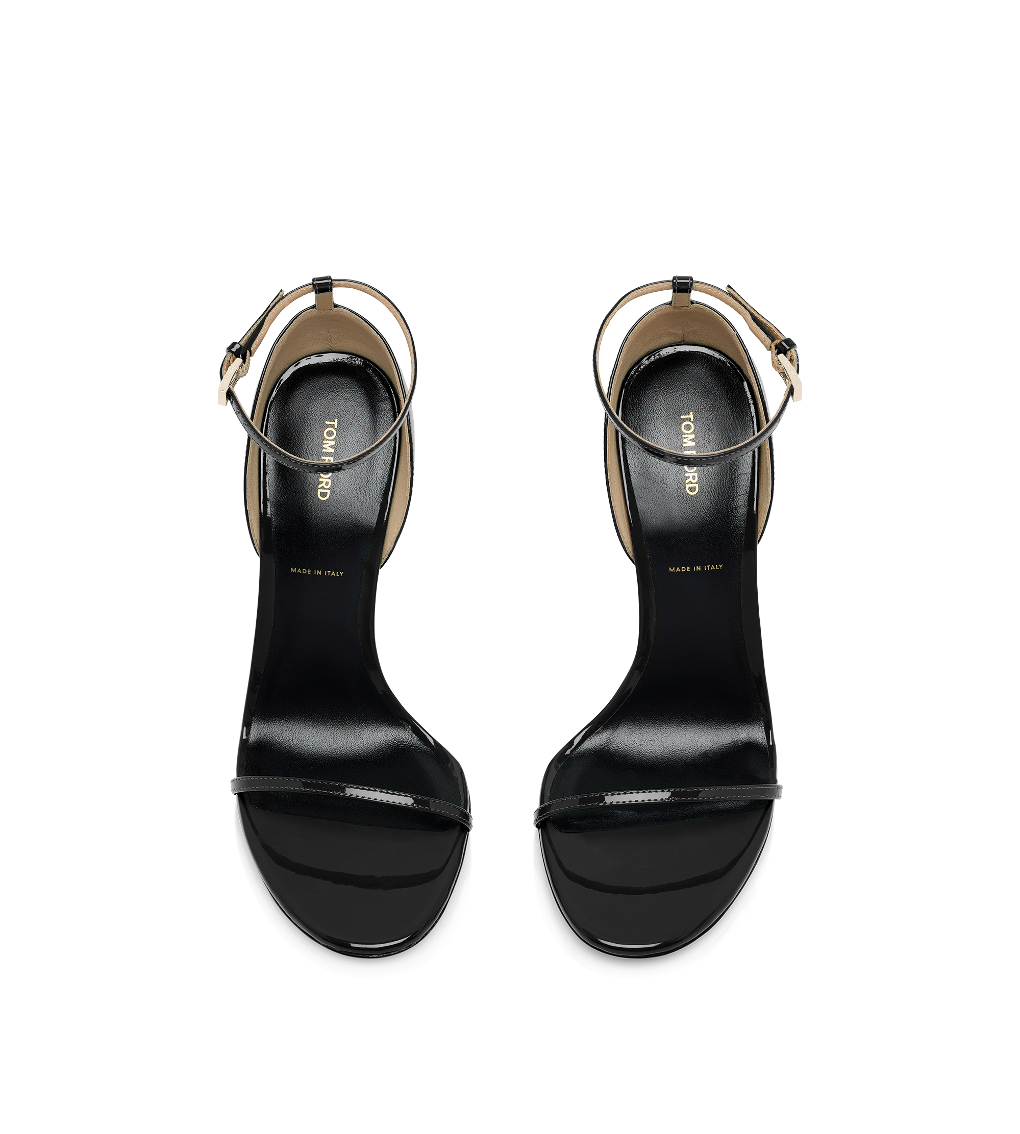 Tom Ford Patent Leather Vertigo Ankle Strap Sandal
