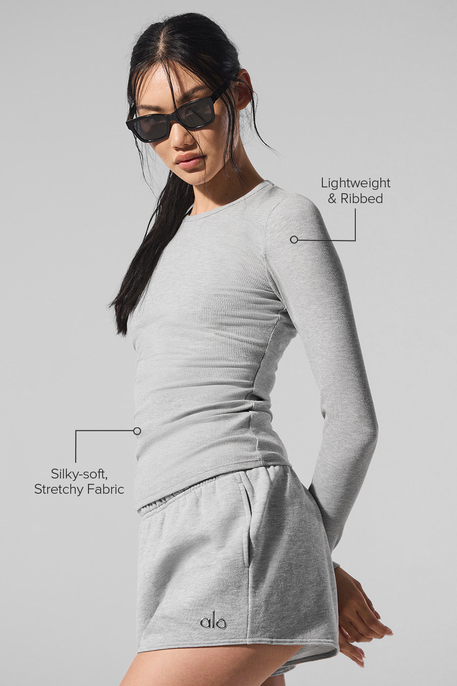 Alo Yoga Women'S Ribbed Modal Long Sleeve