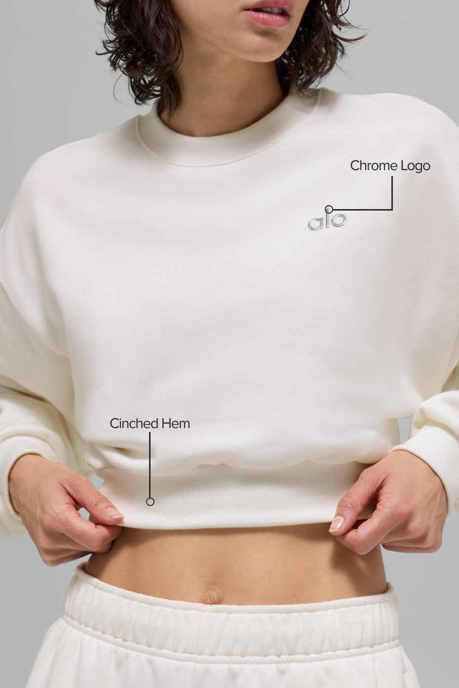 Alo Yoga Women'S Cropped Accolade Crewneck