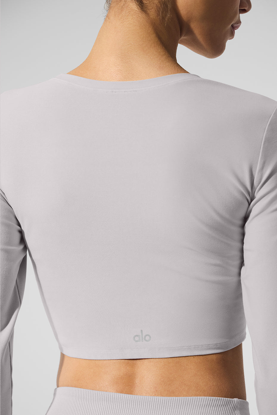 Alo Yoga Women'S Alosoft Crop Finesse Long Sleeve