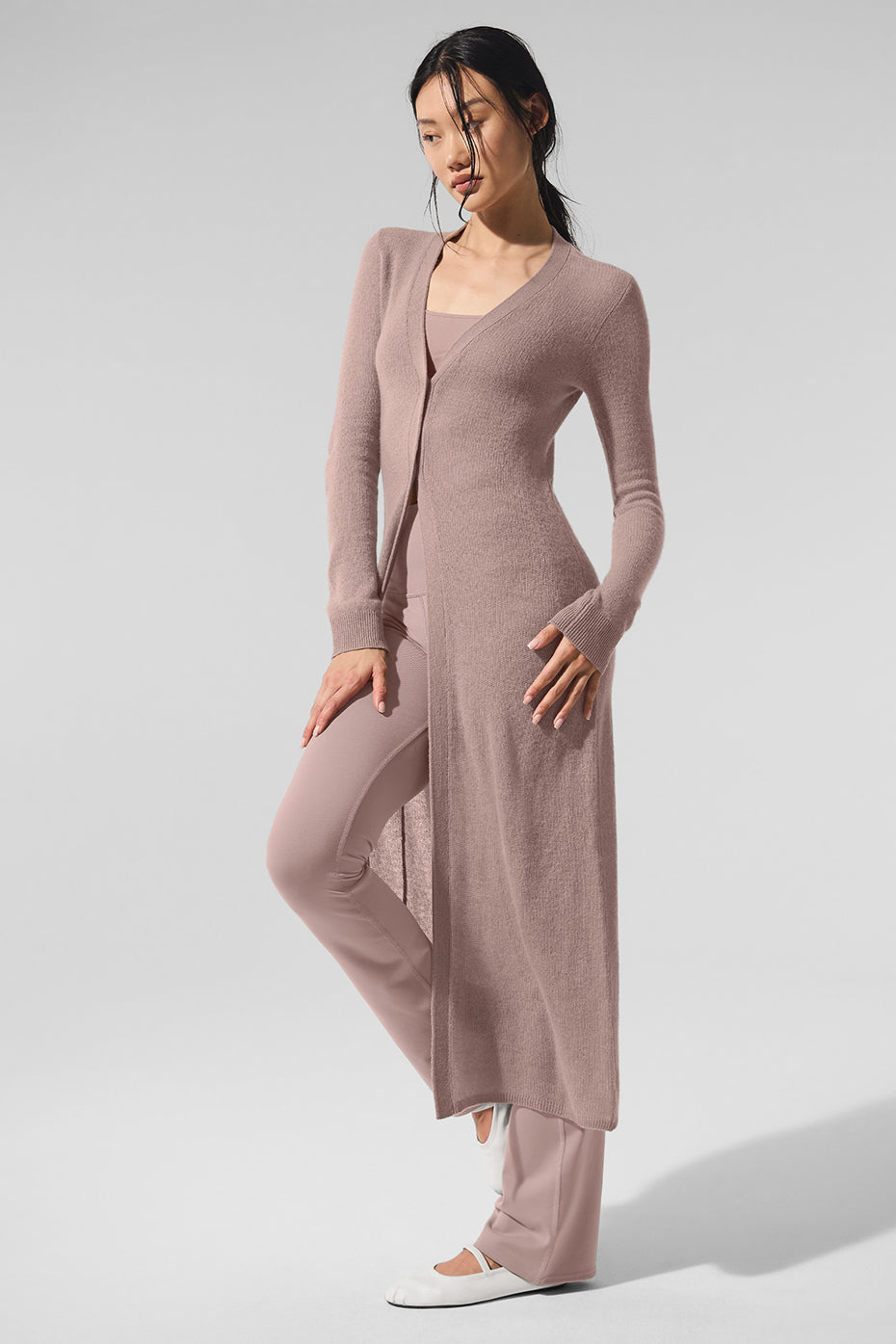 Alo Yoga Women'S Sheer Cashmere Long Cardigan