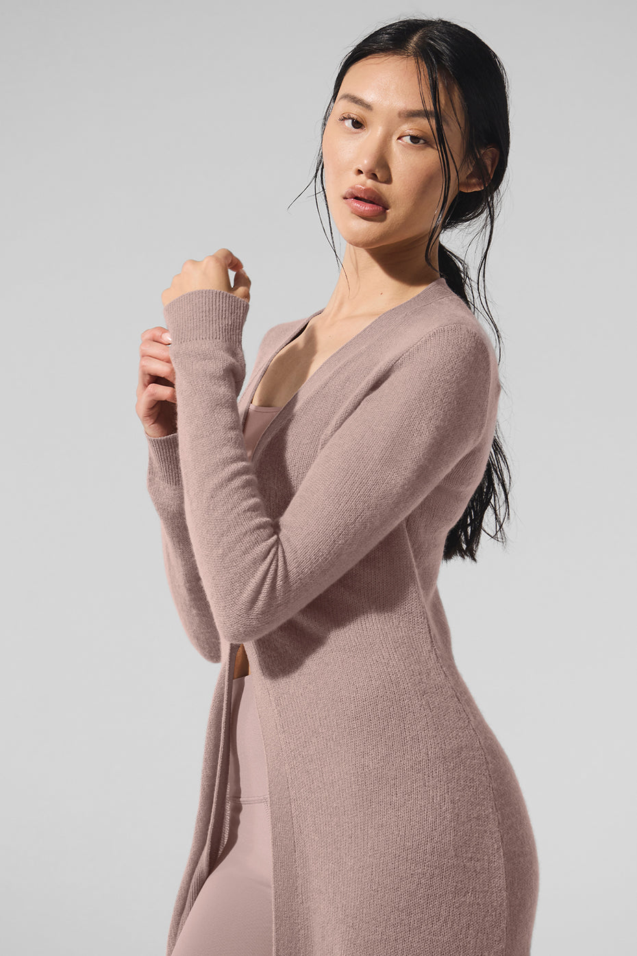 Alo Yoga Women'S Sheer Cashmere Long Cardigan