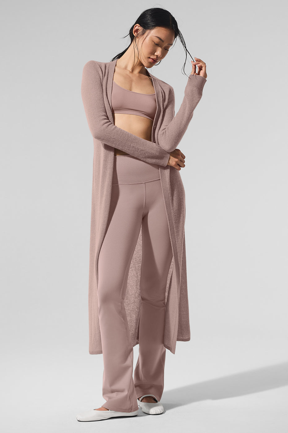 Alo Yoga Women'S Sheer Cashmere Long Cardigan