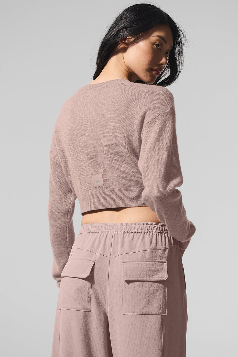 Alo Yoga Women'S Sheer Cashmere Cropped Cardigan