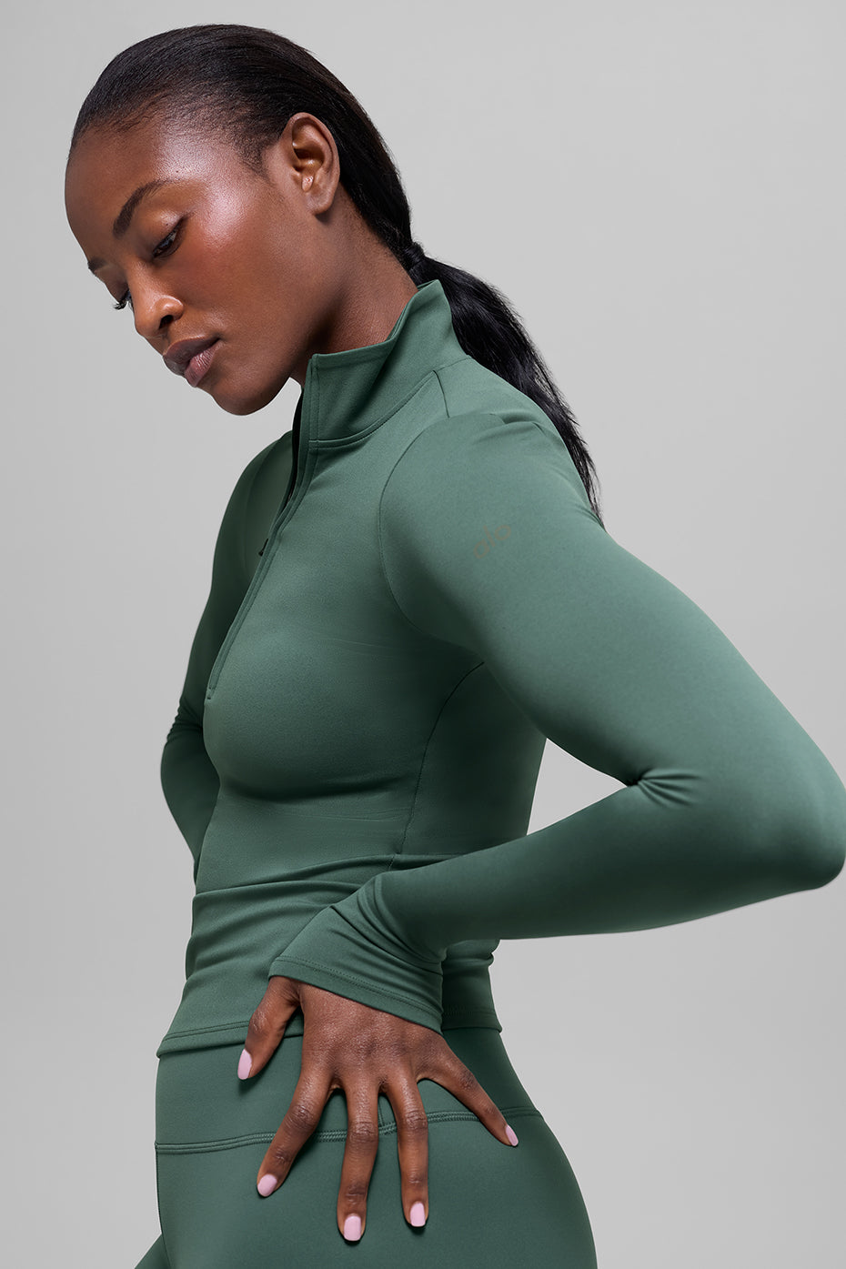 Alo Yoga Women'S Alo Softsculpt Precision 1/4 Zip Long Sleeve