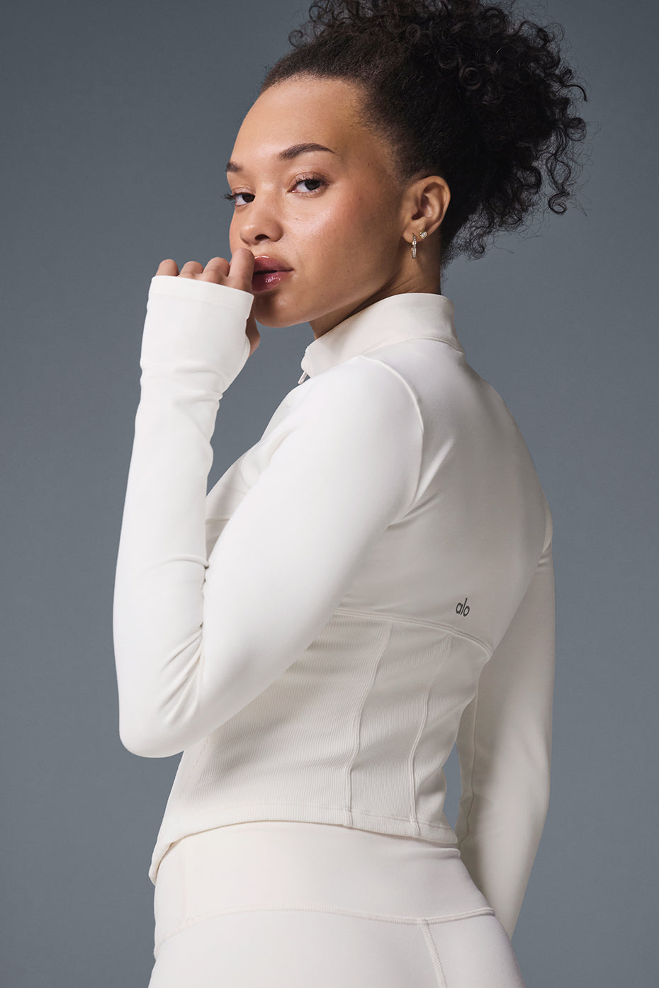 Alo Yoga Women'S Airbrush Corset Full Zip Jacket