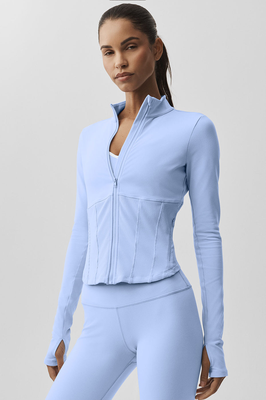 Alo Yoga Women'S Airbrush Corset Full Zip Jacket