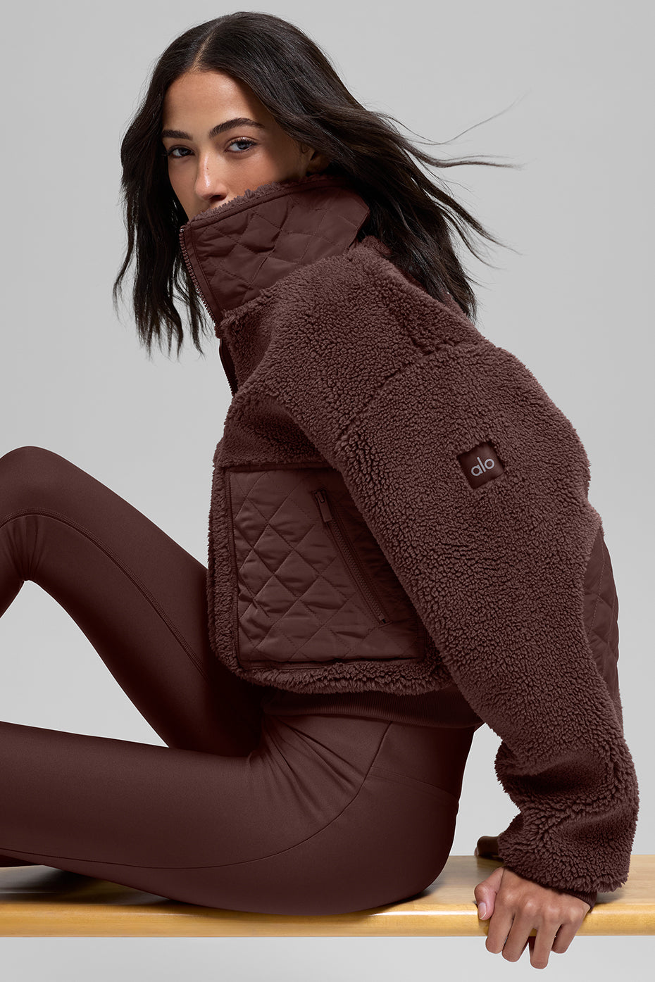 Alo Yoga Women'S Sherpa Edge Bomber