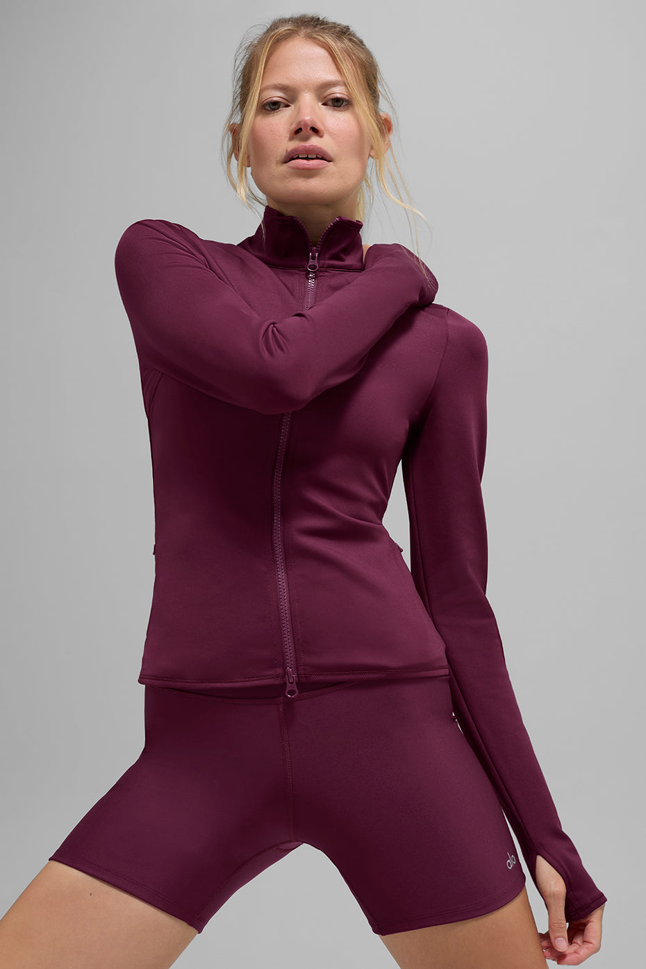 Alo Yoga Women'S Airlift Winter Warm Radiant Full-Zip Jacket