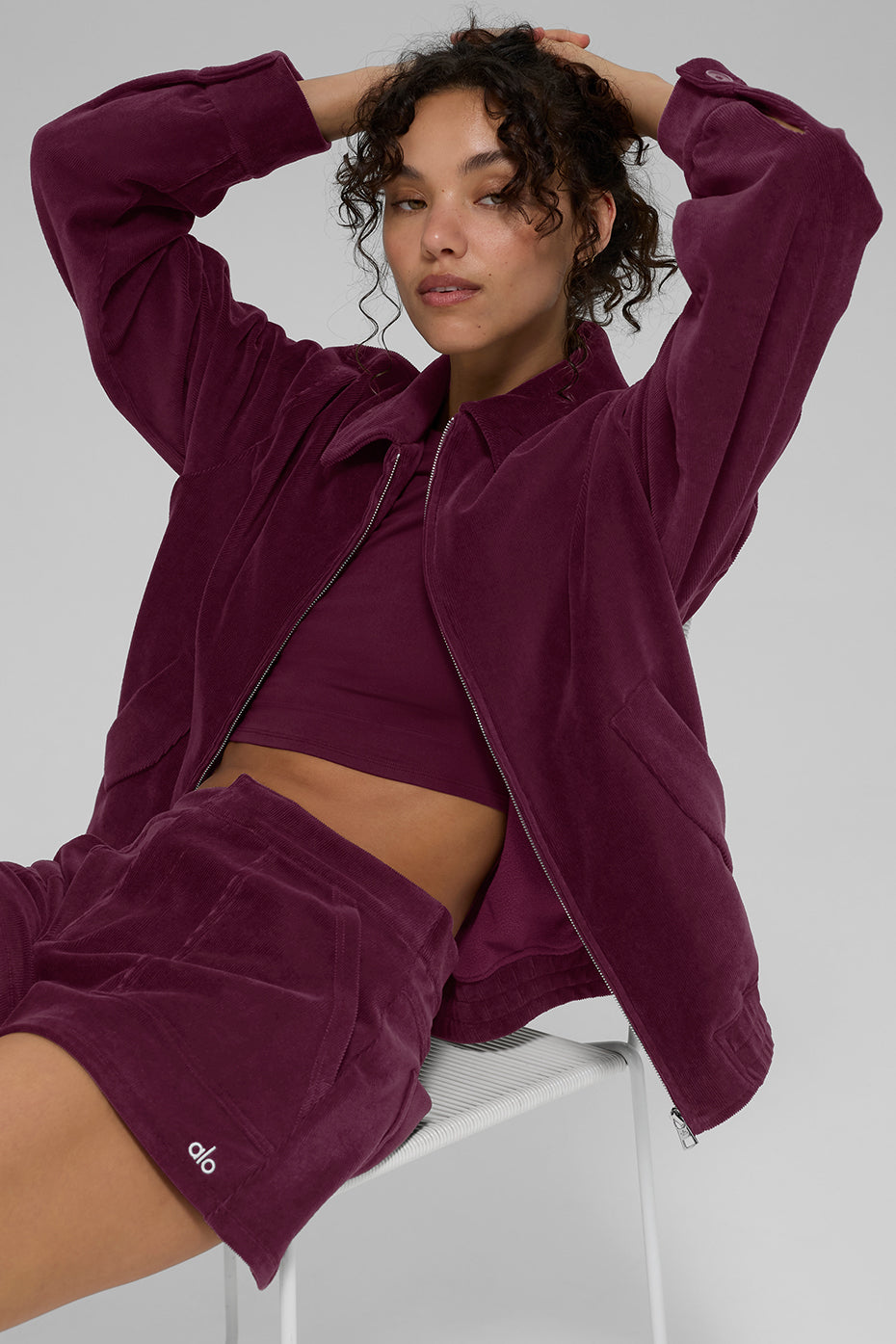 Alo Yoga Women'S Micro Corduroy On Duty Jacket