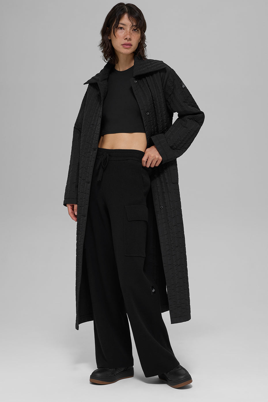 Alo Yoga Women'S Quilted Skyline Long Coat