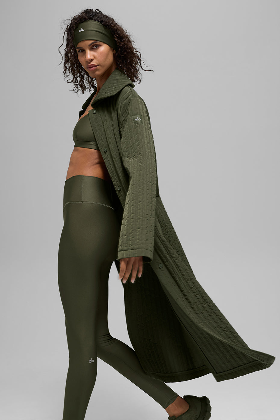 Alo Yoga Women'S Quilted Skyline Long Coat