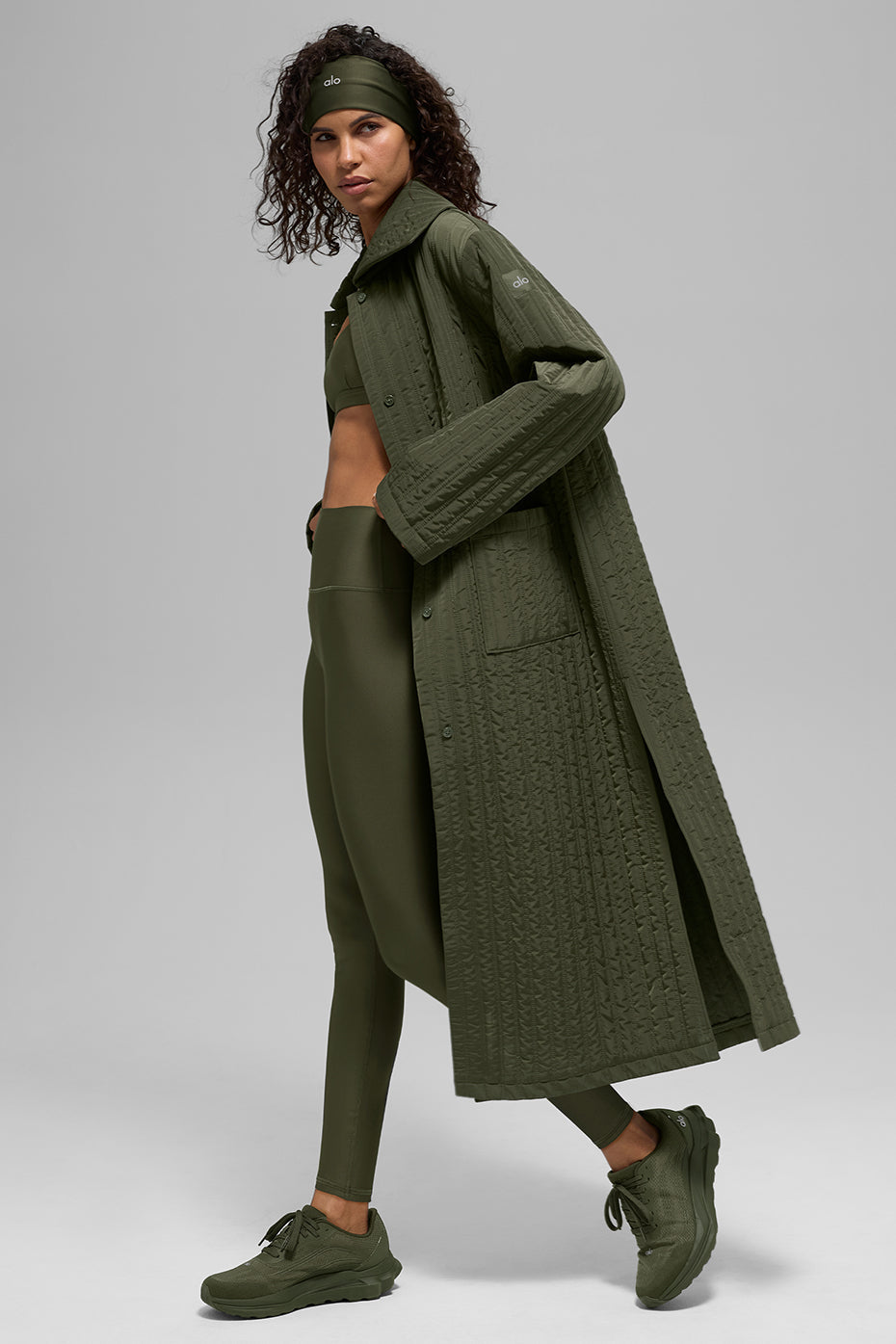 Alo Yoga Women'S Quilted Skyline Long Coat