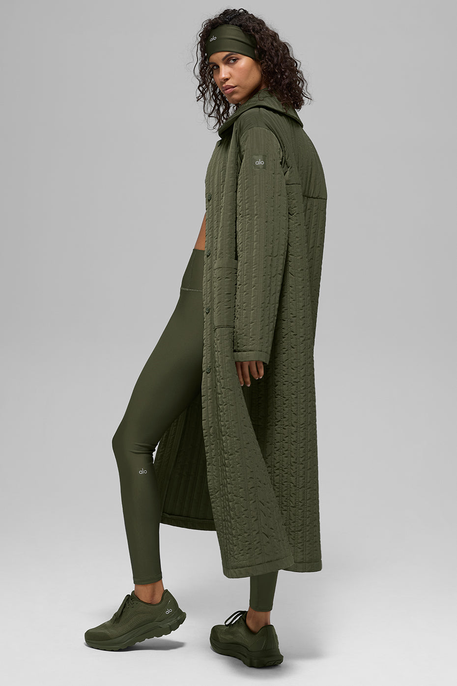 Alo Yoga Women'S Quilted Skyline Long Coat