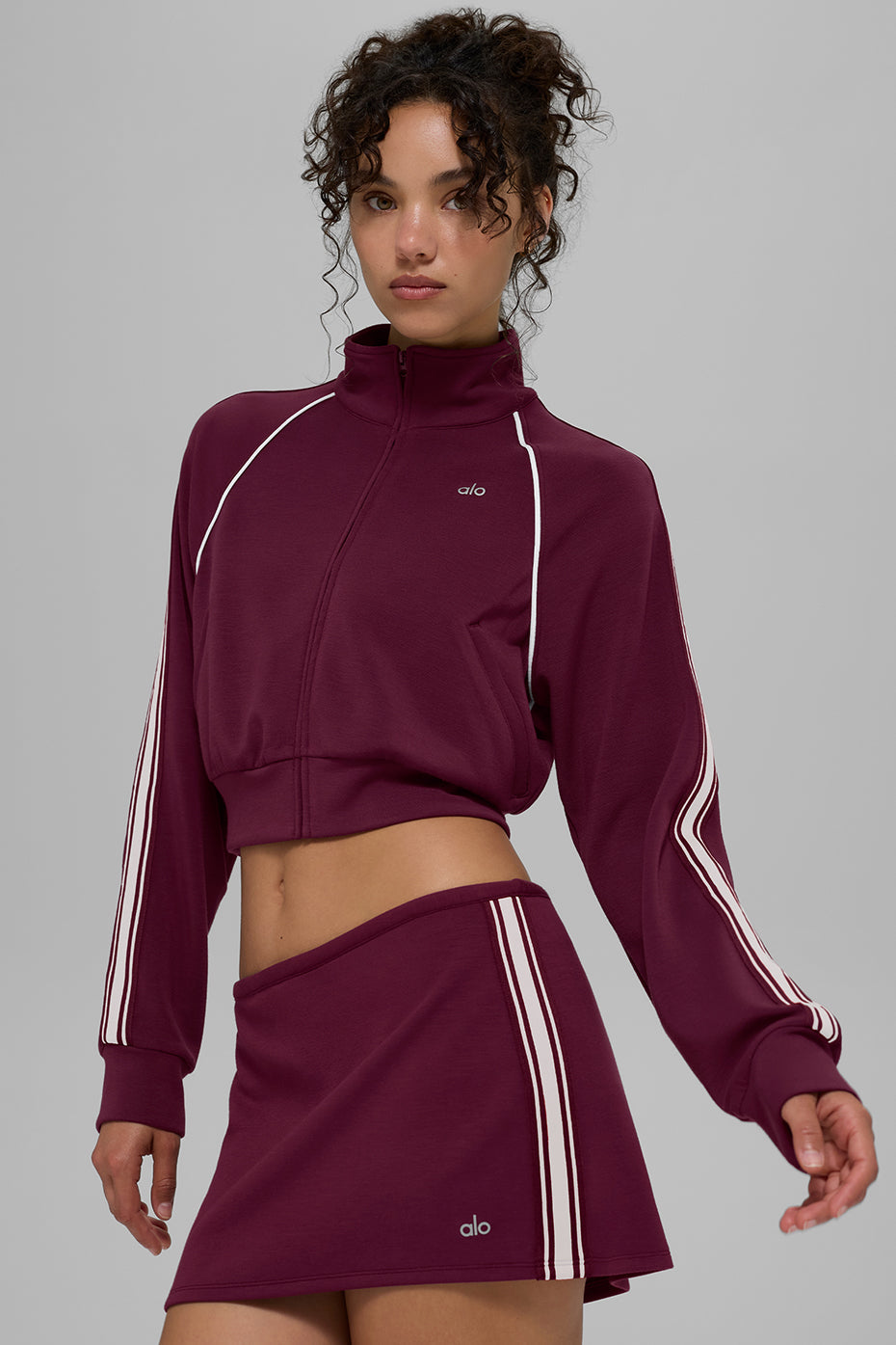 Alo Yoga Women'S Track Star Full Zip Jacket