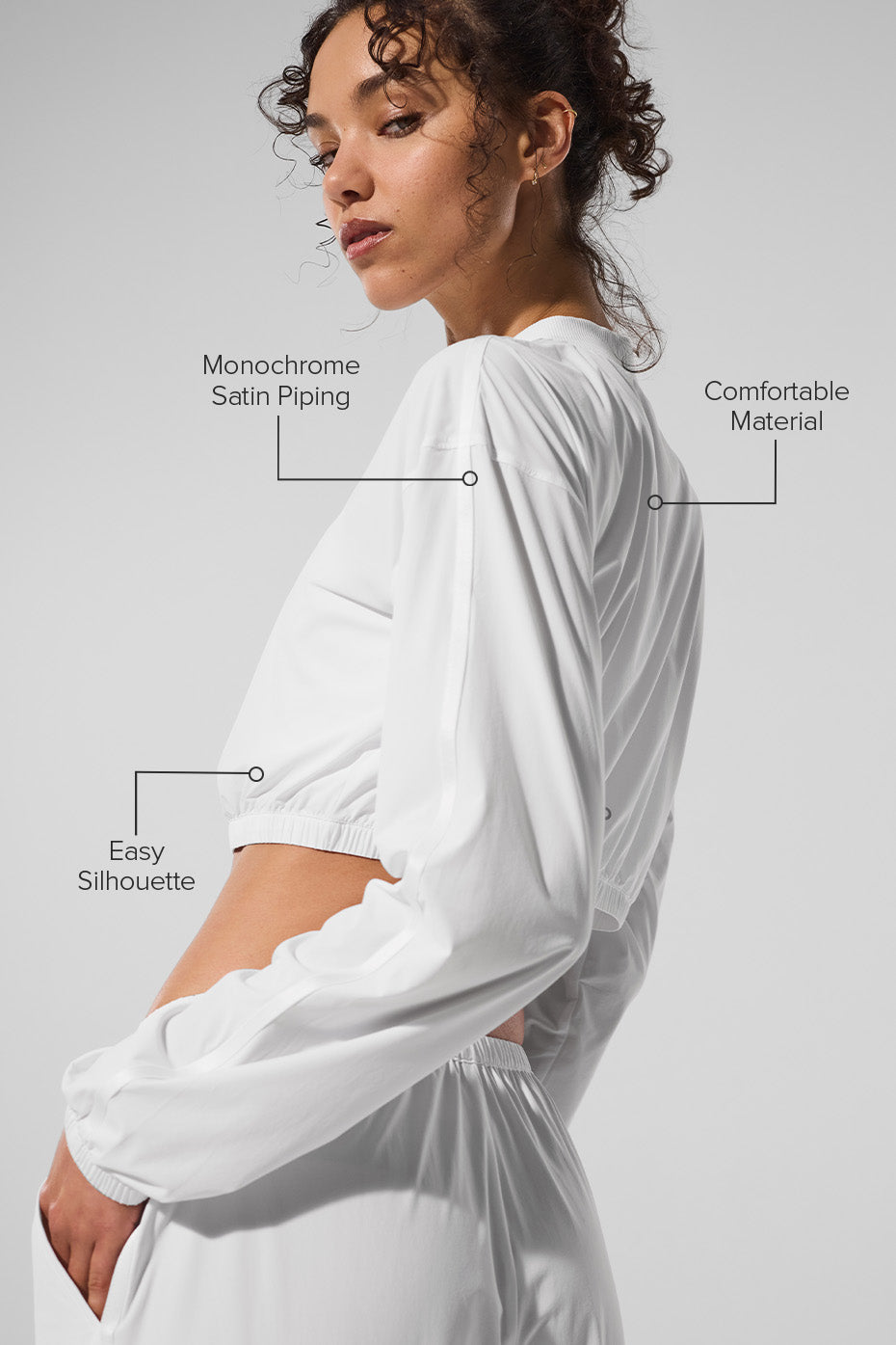 Alo Yoga Women'S Cropped Breezy Full-Zip Cover Up
