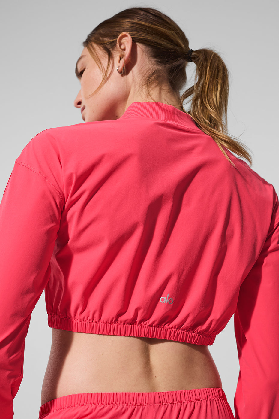 Alo Yoga Women'S Cropped Breezy Full-Zip Cover Up