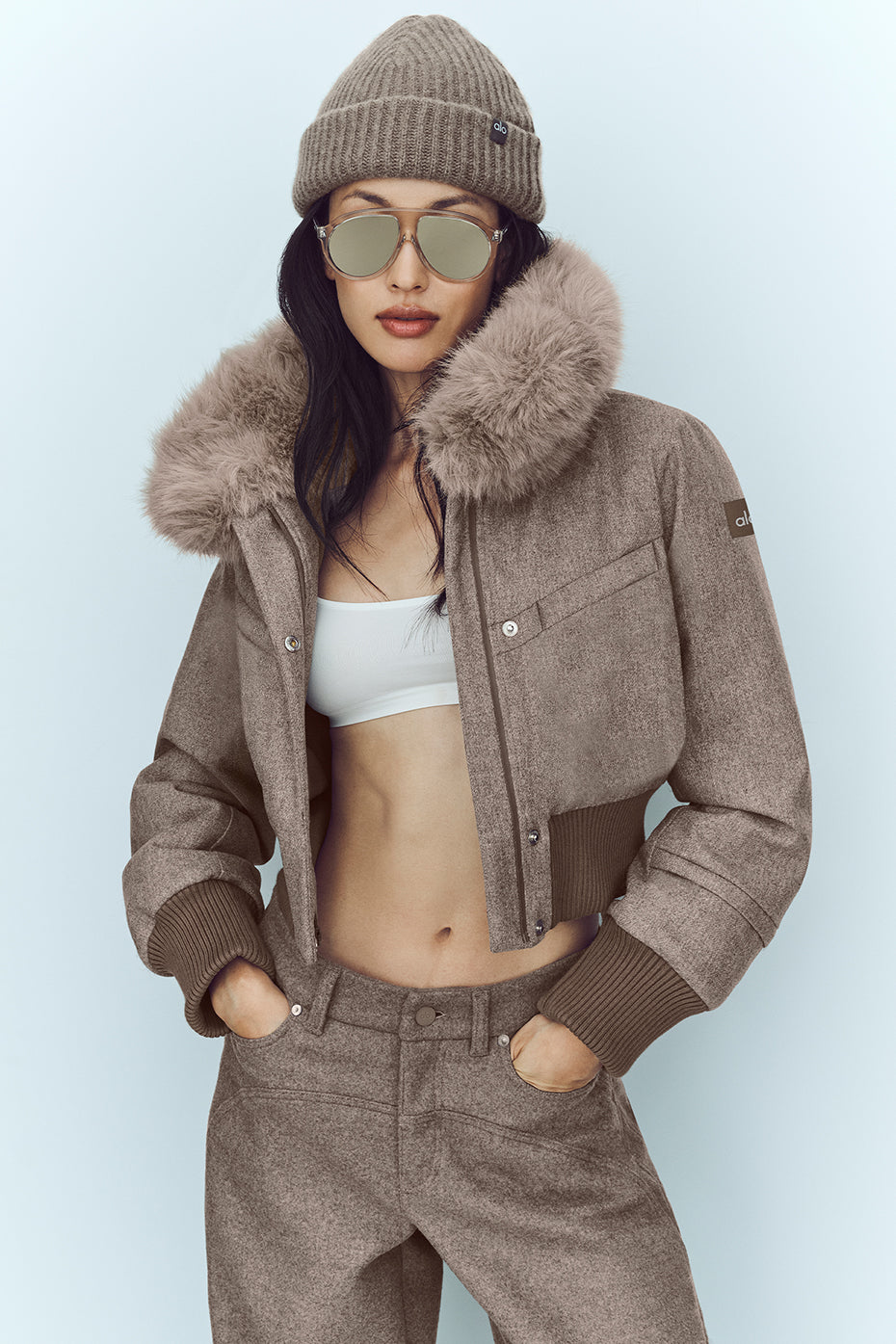 Alo Yoga Women'S Wool Blend Bunny Slope Jacket