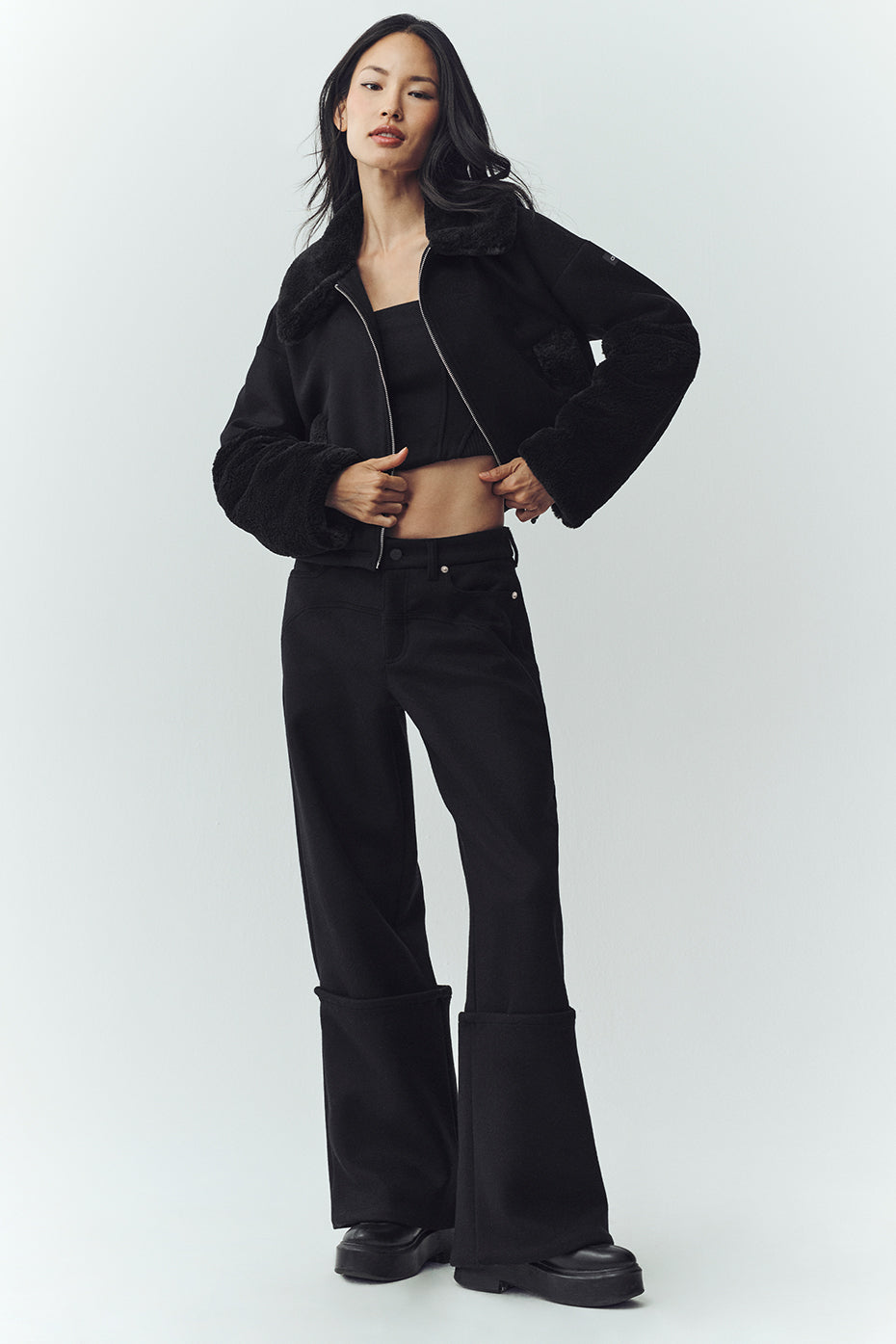 Alo Yoga Women'S Wool Blend Nightfall Bomber