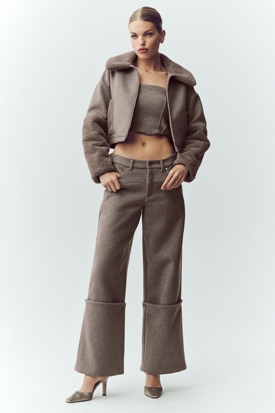 Alo Yoga Women'S Wool Blend Nightfall Bomber
