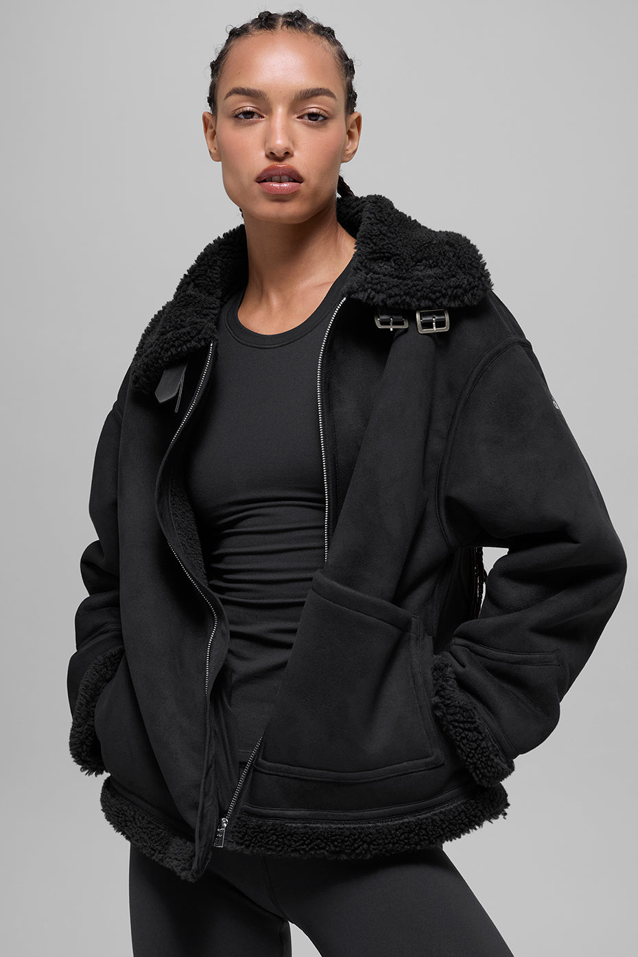Alo Yoga Women'S Faux Shearling Grand Jacket