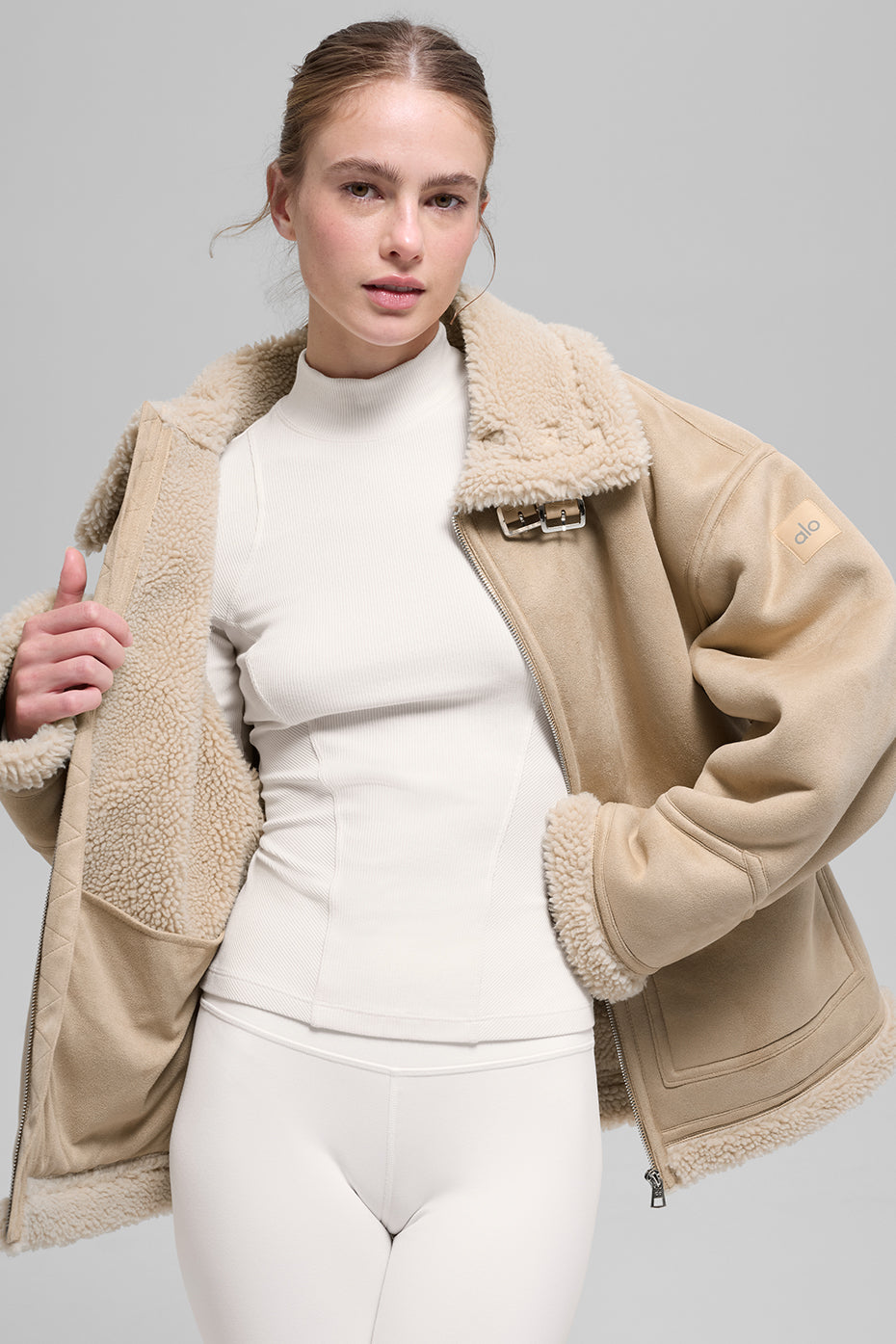 Alo Yoga Women'S Faux Shearling Grand Jacket