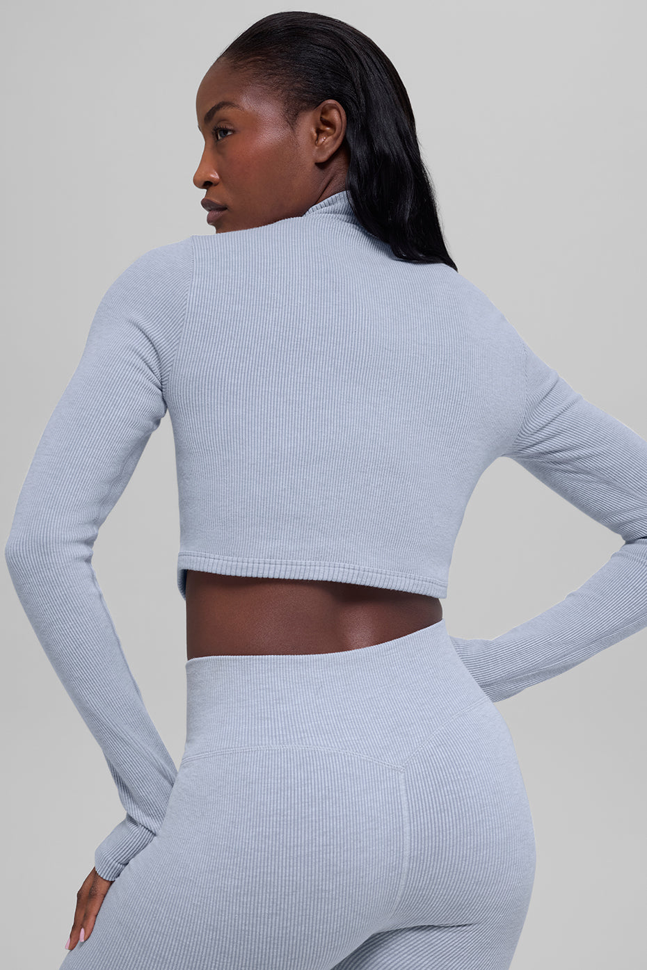 Alo Yoga Women'S Seamless Two Tone Rib Jacket