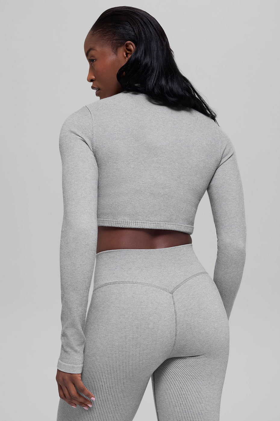 Alo Yoga Women'S Seamless Two Tone Rib Jacket