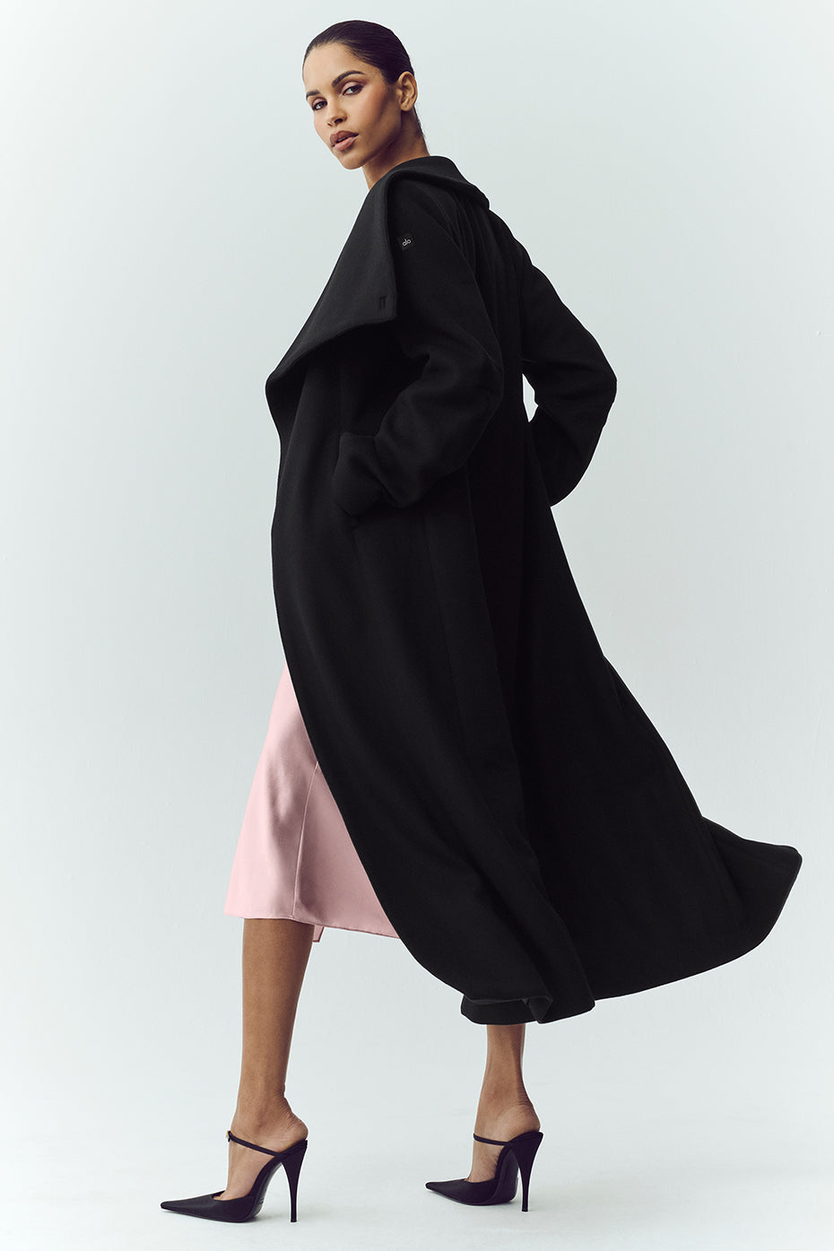 Alo Yoga Women'S Wool Blend Nightfall Long Coat