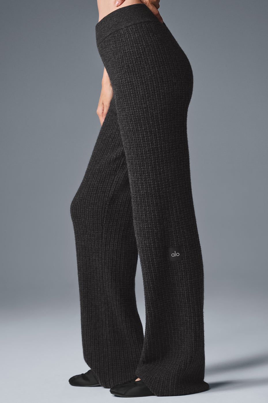 Alo Yoga Women'S Cashmere High-Waist Plush Waffle Pant