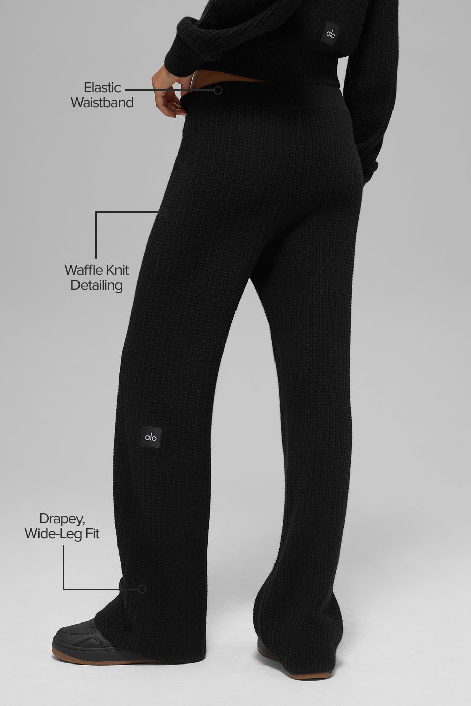 Alo Yoga Women'S Cashmere High-Waist Plush Waffle Pant